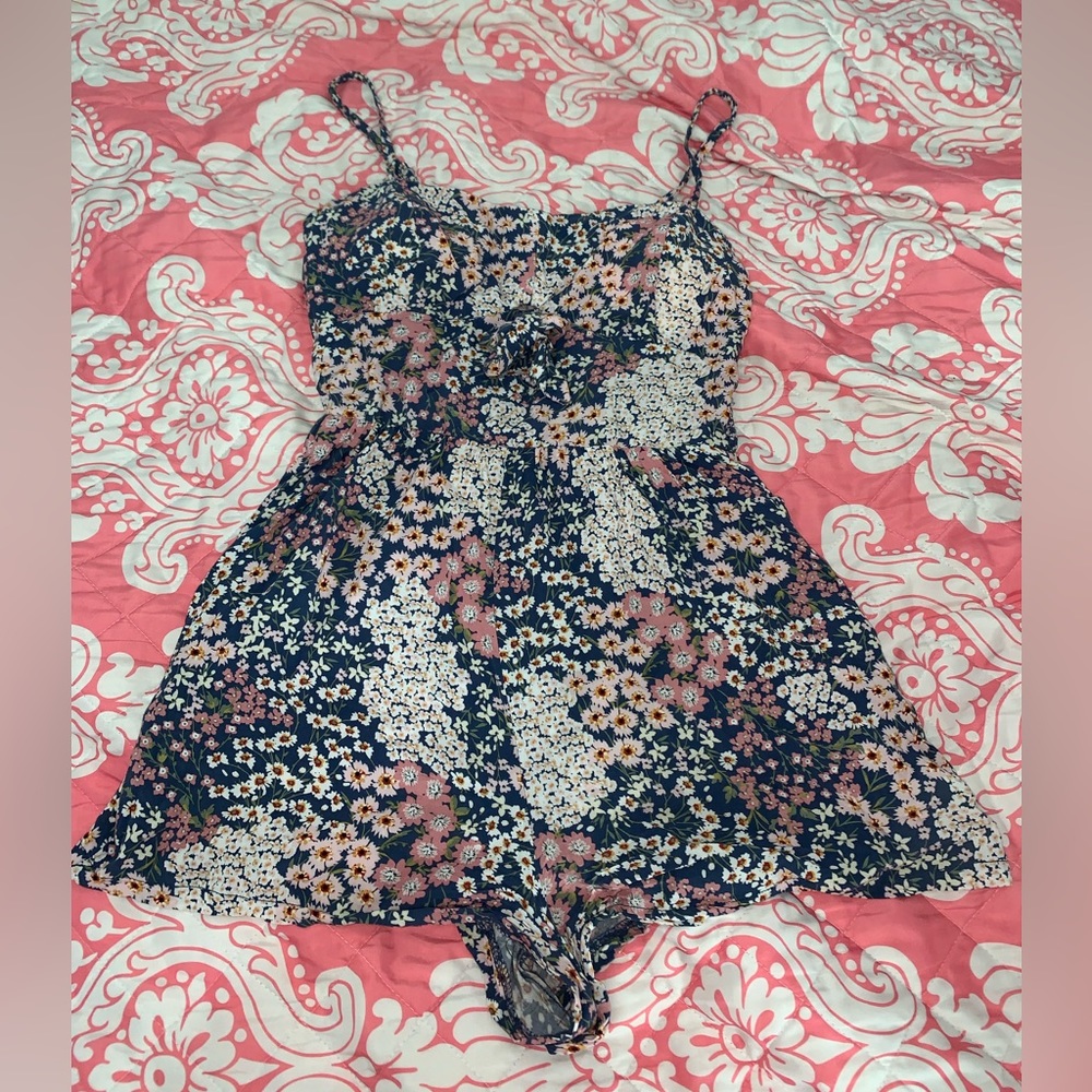 Floral multi-colored romper